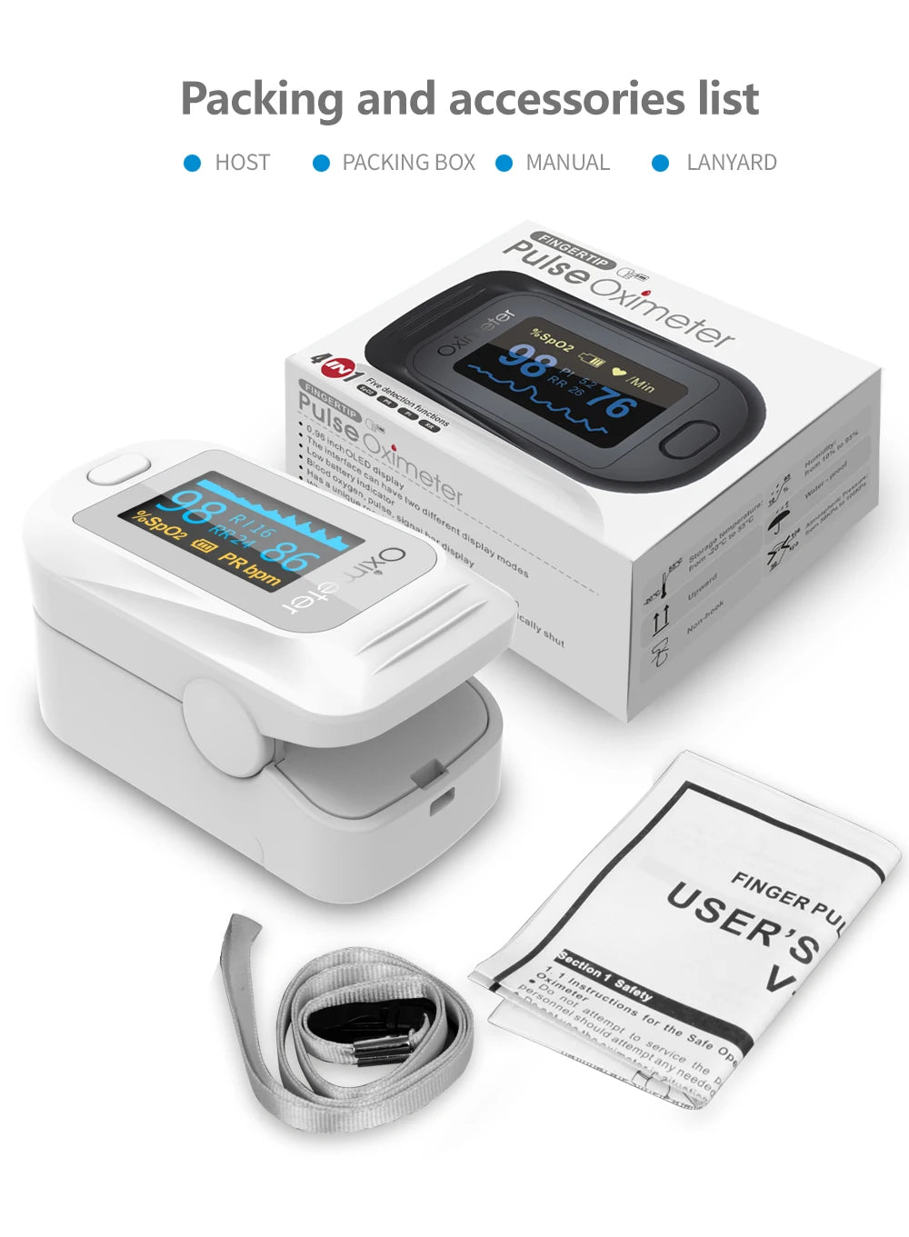 Professional Digital Finger Pulse Oximeter
