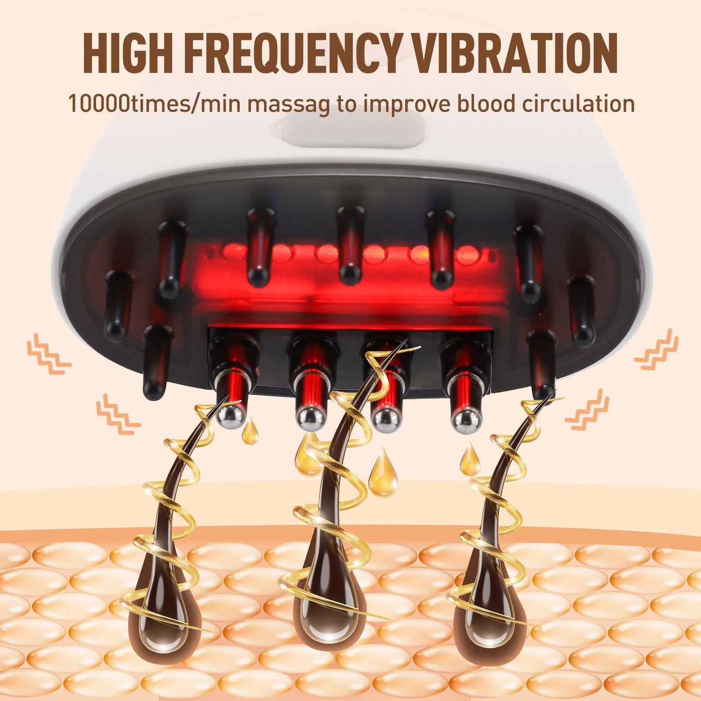 Red Light Scalp Massage Brush